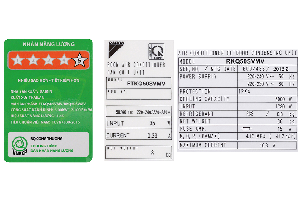 Máy lạnh Daikin Inverter 2 HP FTKQ50SVMV - 18