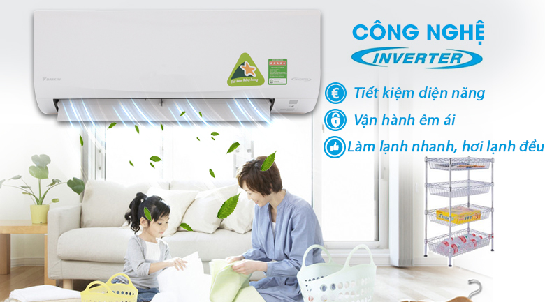 Công nghệ Inverter - Máy lạnh Daikin Inverter 2.5 HP FTKQ60SVMV