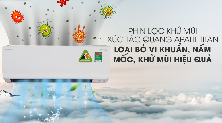 Máy lạnh 2 chiều Daikin Inverter 1.0 HP FTHF25RAVMV