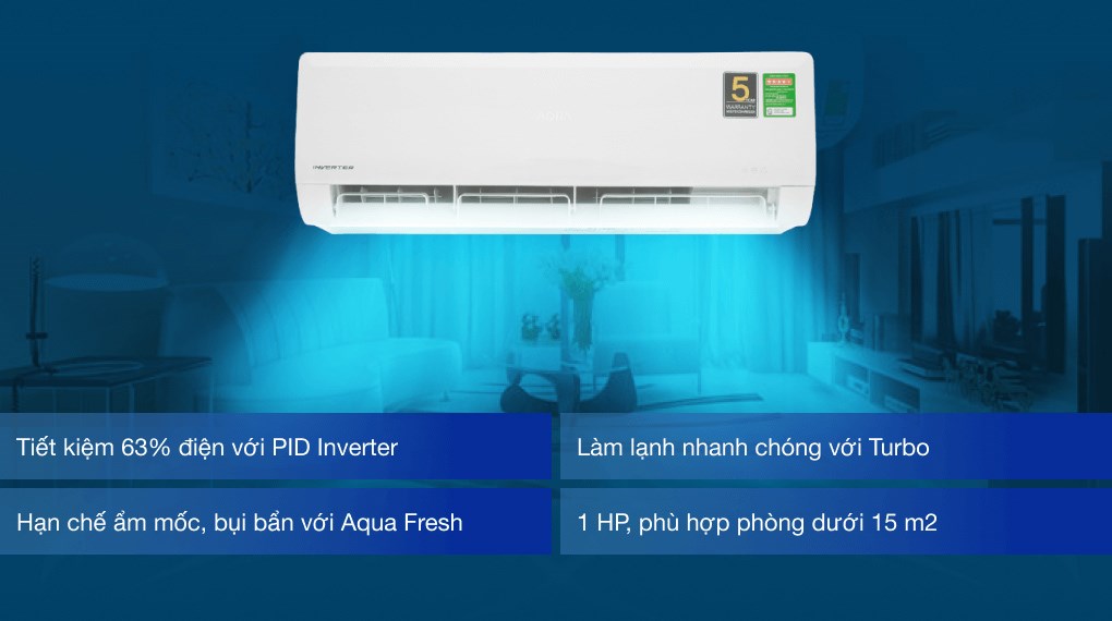 Máy lạnh Aqua Inverter 1HP AQA-KCRV9WNZ - 20