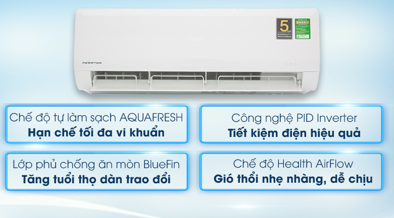 Máy lạnh Aqua Inverter 1HP AQA-KCRV9WNZ - 19