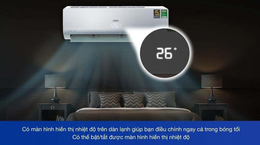 Máy lạnh Aqua Inverter 1.5 HP AQA-KCRV13NB