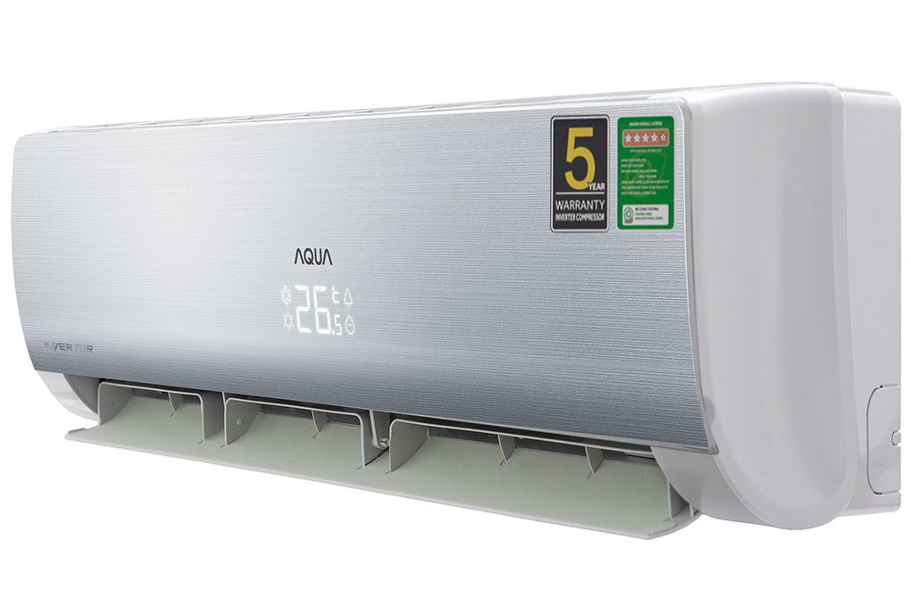 Máy lạnh Aqua Inverter 1.5 HP AQA-KCRV13NB Màu Bạc