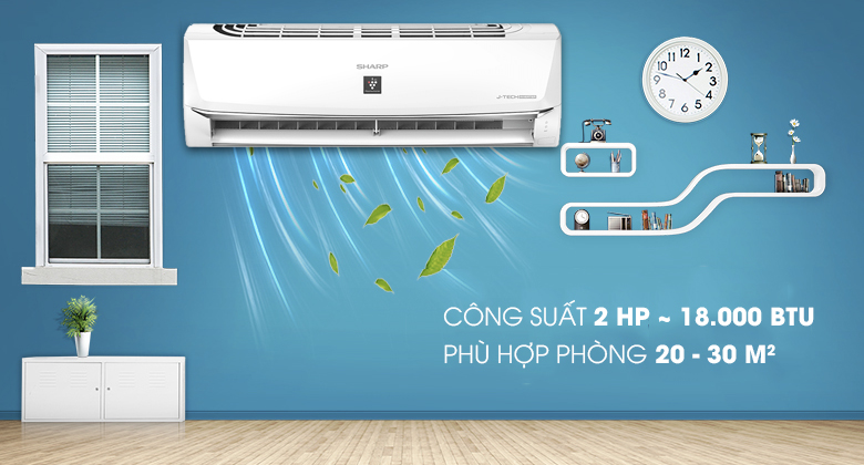 Máy lạnh Sharp Inverter 2 HP AH-XP18WMW