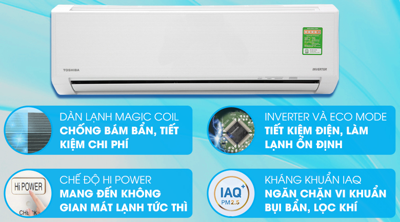 Máy lạnh Toshiba Inverter 1 HP RAS-H10D1KCVG-V