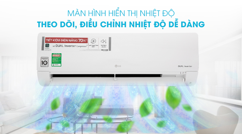 Máy lạnh LG Inverter 1.5 HP V13ENH - Màn hình hiển thị nhiệt độ