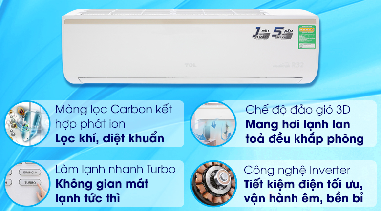 Máy lạnh TCL Inverter 1 HP TAC-10CSI/KE88N - 17