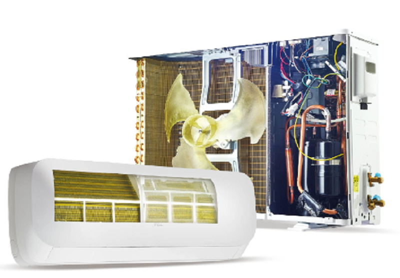 Dàn tản nhiệt Titan Gold - Máy lạnh TCL Inverter 1.5 HP TAC-13CSI/KE88N