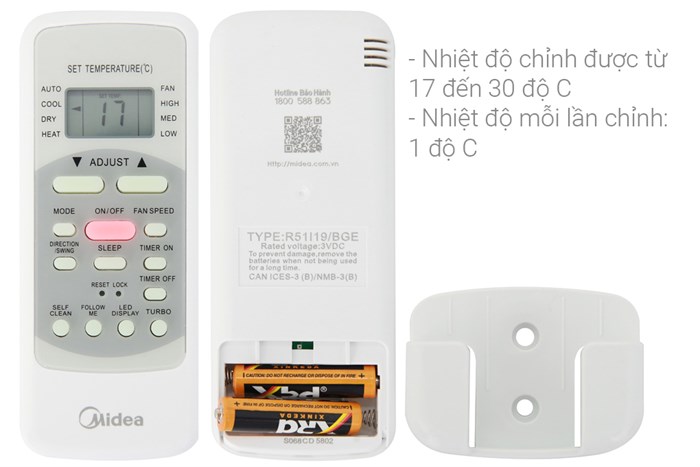 Máy lạnh Midea 1 HP MSAF-10CRN8 Màu Trắng