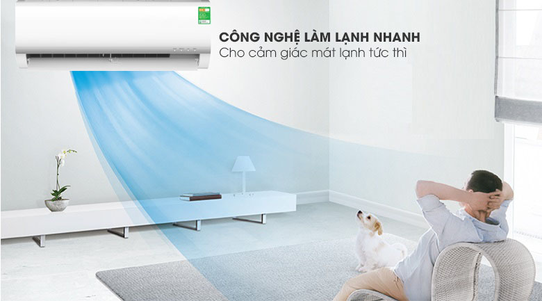 Làm lạnh nhanh - Điều hòa Midea Inverter 10000 BTU MSAF-10CRDN8