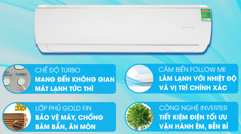 Máy lạnh Midea Inverter 2 HP MSAF-18CRDN8