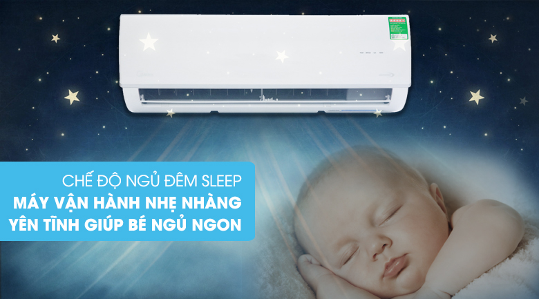 Chế độ ngủ đêm - Máy lạnh Midea Inverter 2 HP MSAF-18CRDN8