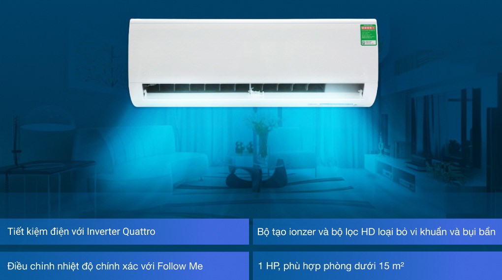 Máy lạnh Midea Inverter 1 HP MSFR-10CRDN8