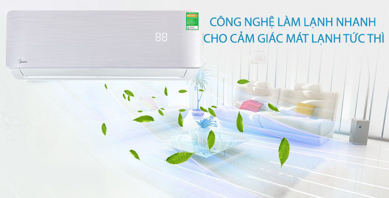 Làm lạnh nhanh - Máy lạnh Midea Invereter 1 HP MSAB-10CRDN8