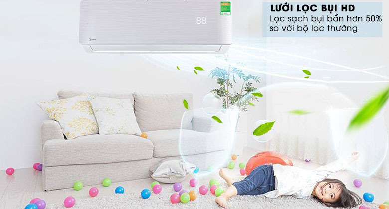 Lọc bụi HD - Máy lạnh Midea Invereter 1 HP MSAB-10CRDN8