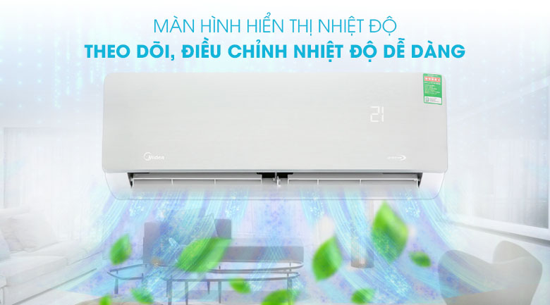 Máy lạnh Midea Inverter 1 HP MSAB-10CRDN8 - Màn hình hiển thị nhiệt độ