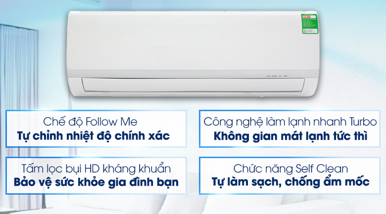 Máy lạnh Midea 1.5 HP MSAF-13CRN8 - 13