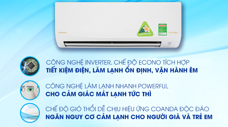 Máy lạnh Daikin Inverter 1 HP ATKQ25TAVMV - 15