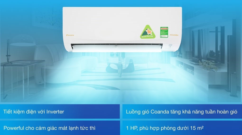 Điều hòa Daikin Inverter 9000 BTU ATKQ25TAVMV