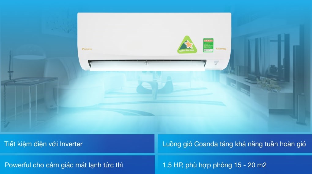 Máy lạnh Daikin Inverter 1.5 HP ATKQ35TAVMV - 15