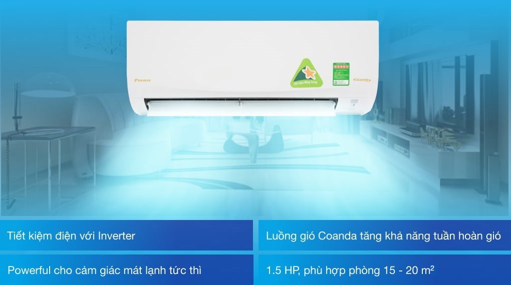 Điều hòa Daikin Inverter 11900 BTU ATKQ35TAVMV