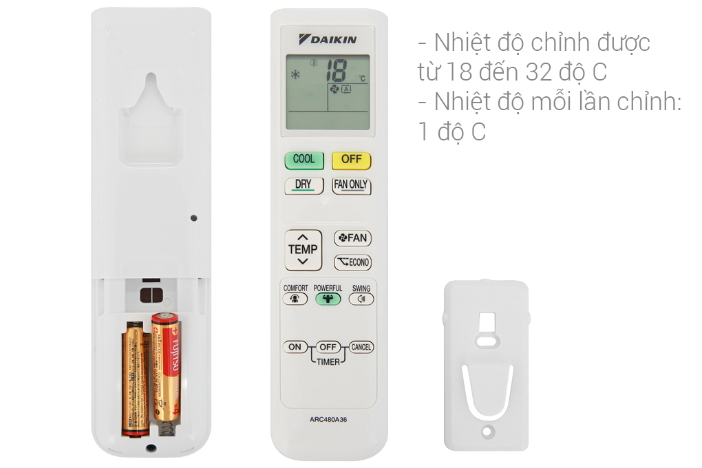 Điều hòa Daikin Inverter 11900 BTU ATKQ35TAVMV Màu Trắng