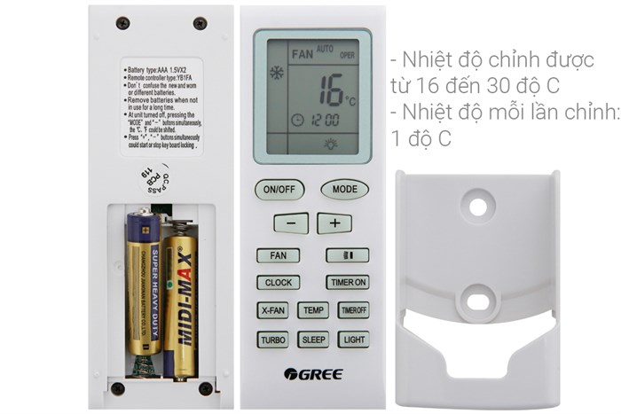 Máy lạnh Gree 1 HP GWC09IB-K3N9B2I Màu Trắng