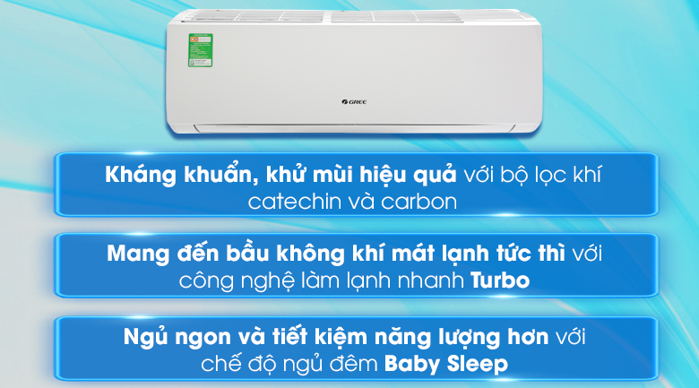 Máy lạnh Gree 1.5 HP GWC12IC-K3N9B2J - 3