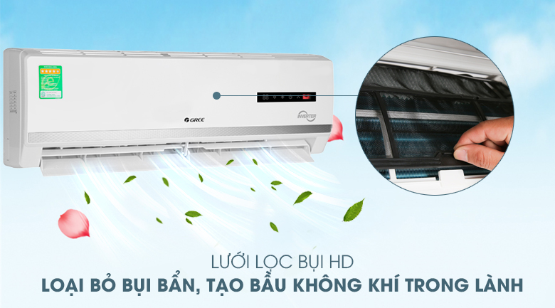 Máy điều hòa 2 chiều Gree Inverter 1 HP GWH09WA-K3D9B7L - 12
