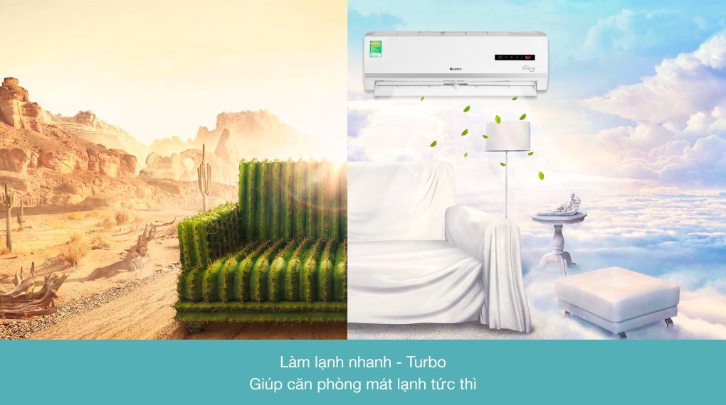 Máy điều hòa 2 chiều Gree Inverter 9000 BTU GWH09WA-K3D9B7L