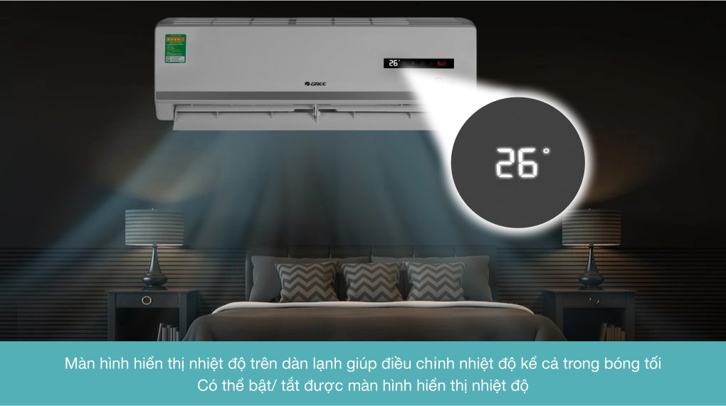 Máy điều hòa 2 chiều Gree Inverter 1.5 HP GWH12WA-K3D9B7I