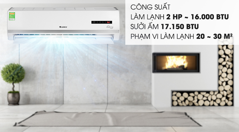Máy điều hòa 2 chiều Gree Inverter 2 HP GWH18WC-K3D9B7N