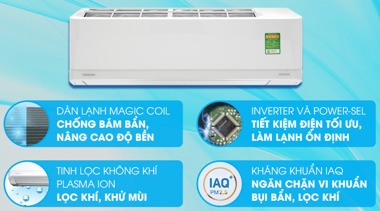 Máy lạnh Toshiba Inverter 1 HP RAS-H10J2KCVRG-V - 17