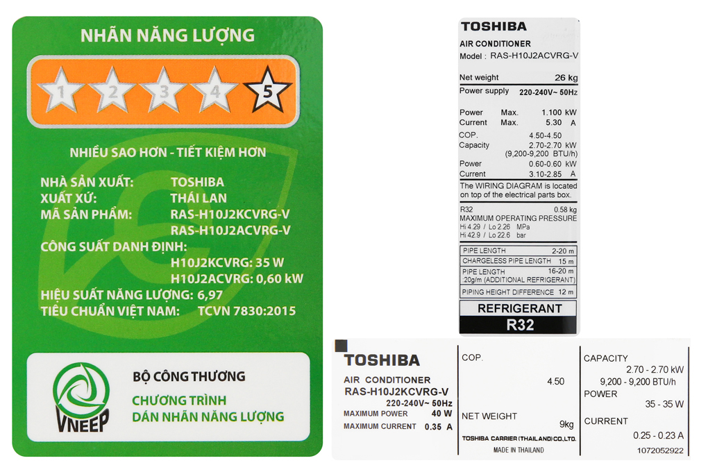 Máy lạnh Toshiba Inverter 1 HP RAS-H10J2KCVRG-V - 9