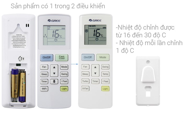 Điều hòa Gree Inverter 9000 BTU GWC09FB-K6D9A1W Màu Trắng