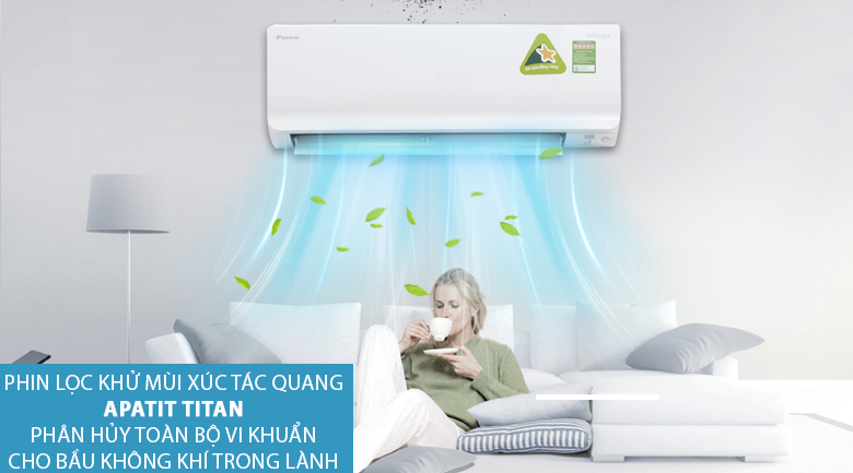 Phin lọc Apatit Titan - Máy lạnh Daikin Inverter 1.0 HP ATKC25UAVMV