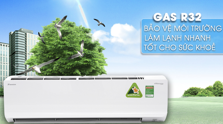 Gas R-32 - Máy lạnh Daikin Inverter 2.5 HP FTKC60UVMV