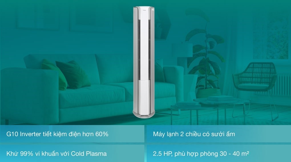 Máy lạnh tủ đứng Gree Inverter 2.5 HP GVH24AK-K3DNC6A