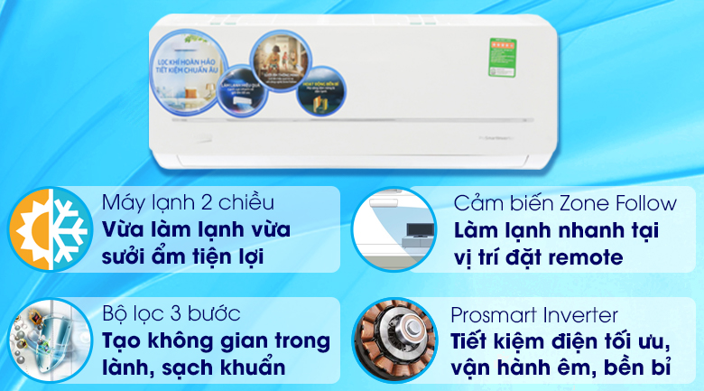 Máy lạnh 2 chiều Beko Inverter 1.0 HP RSVH09VS - 21
