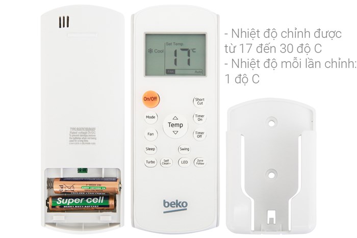 Máy lạnh 2 chiều Beko Inverter 1.0 HP RSVH09VS Màu Trắng