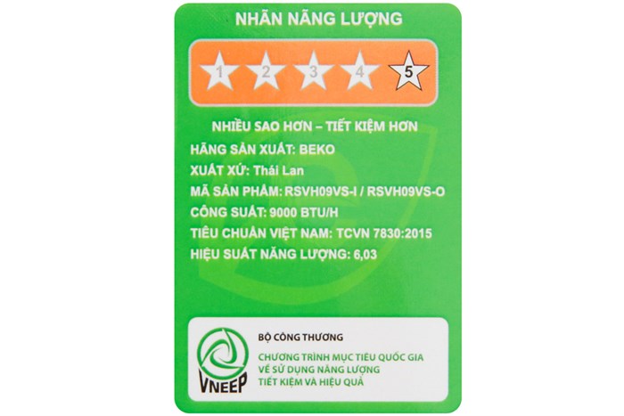 Máy lạnh 2 chiều Beko Inverter 1.0 HP RSVH09VS Màu Trắng