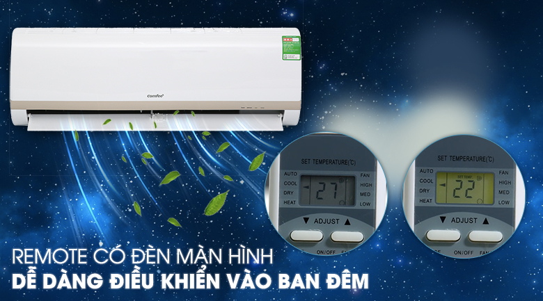 Máy lạnh Comfee 1 HP SIRIUS-9E - Remote có đèn màn hình