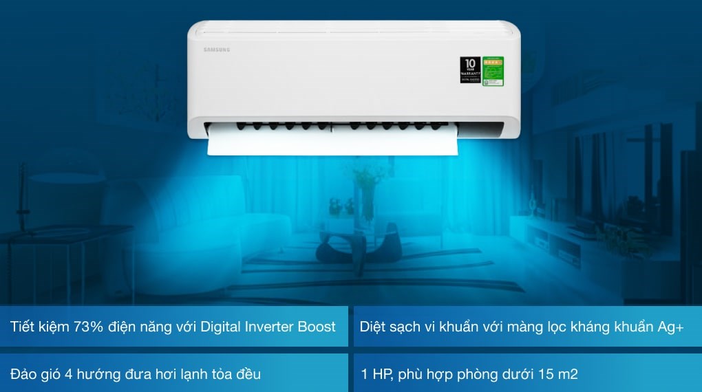 Điều hòa Samsung Inverter 9000 BTU AR10TYHYCWKNSV - 35