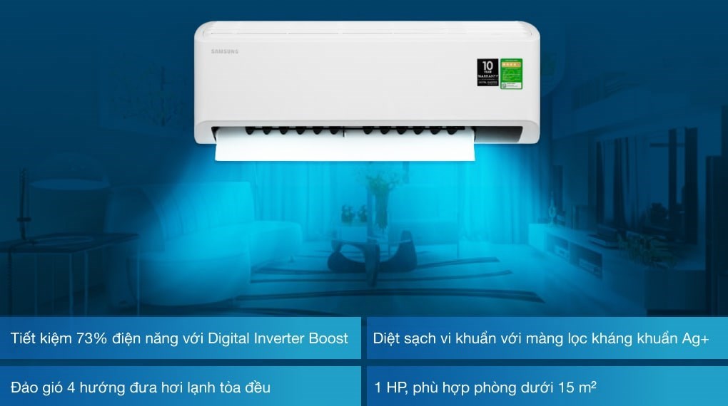 Điều hòa Samsung Inverter 9000 BTU AR10TYHYCWKNSV - 3