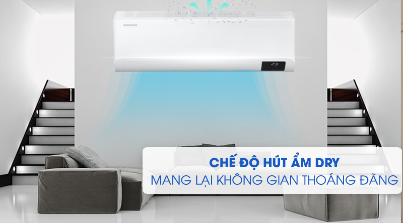 Máy lạnh Samsung Inverter 9400 BTU AR10TYHYCWKNSV-Mang lại không gian thoáng đãng, thoải mái với chế độ hút ẩm