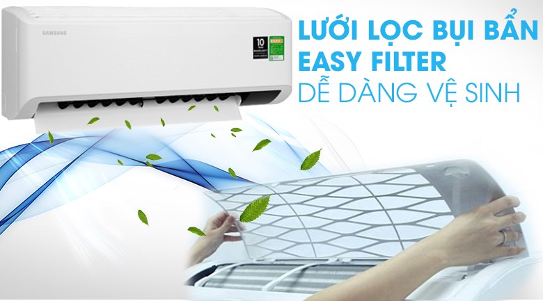 Máy lạnh Samsung Inverter 1.5 HP AR13TYHYCWKNSV - Lưới lọc Easy