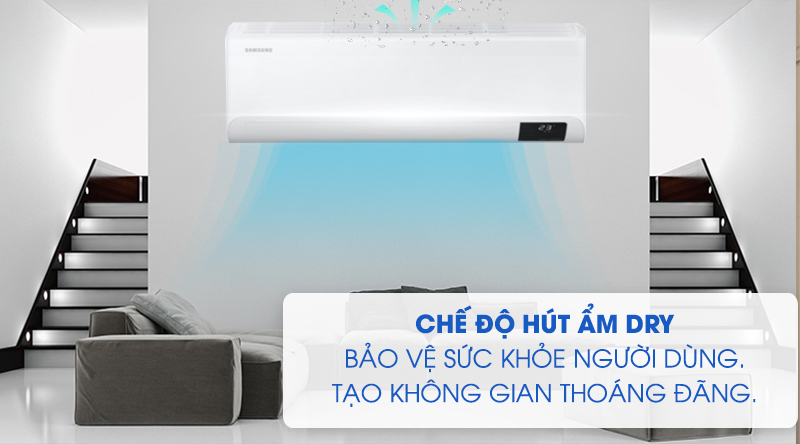 Máy lạnh Samsung Inverter 18000 BTU AR18TYHYCWKNSV-Bảo vệ sức khỏe, tạo không gian thoáng đãng cùng chế độ hút ẩm