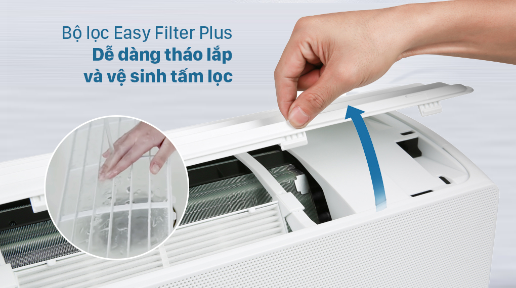 Máy lạnh Samsung Wind-Free Inverter 1 HP AR10TYGCDWKNSV - Bộ lọc Easy Filter Plus