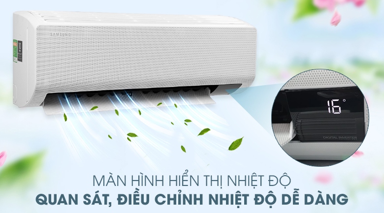 Máy lạnh Samsung Wind-Free Inverter 1 HP AR10TYGCDWKNSV - Màn hình hiển thị nhiệt độ