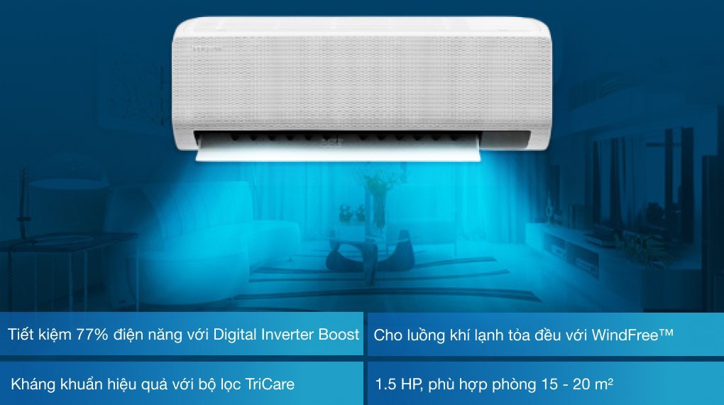 Máy lạnh Samsung Wind-Free Inverter 1.5 HP AR13TYGCDWKNSV